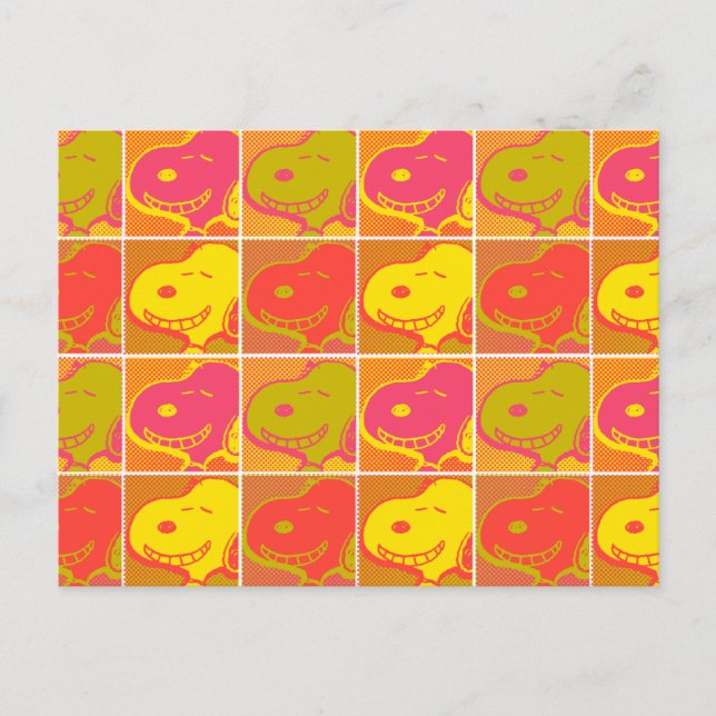 Peanuts | Snoopy Pop Art Pattern Postcard (Front)