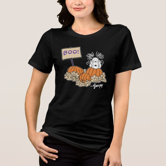 Peanuts | Snoopy Pumpkin Patch Boo! Tri-Blend Shirt (Front)