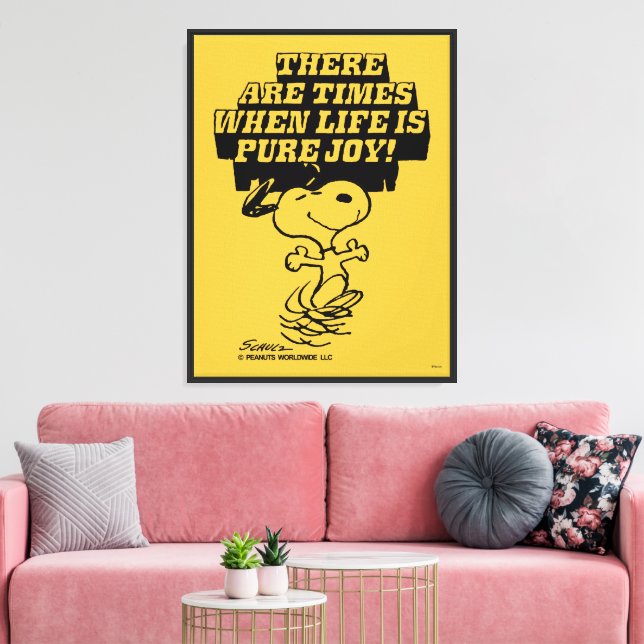 Peanuts | Snoopy Pure Joy Canvas Print (Insitu(LivingRoom))