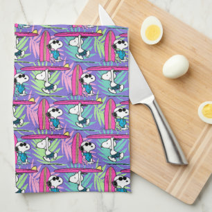 Peanuts   Snoopy Purple Surf Pattern Kitchen Towel