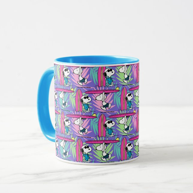 Peanuts | Snoopy Purple Surf Pattern Mug (Front Left)