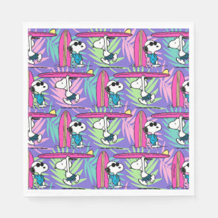 Peanuts   Snoopy Purple Surf Pattern Napkins