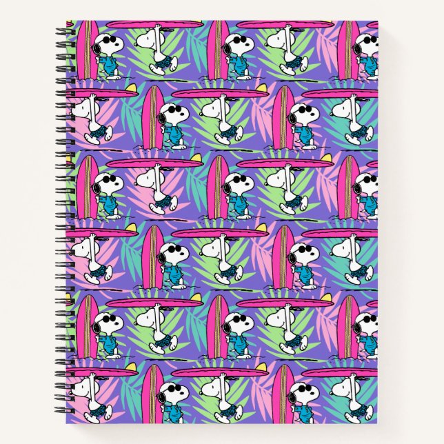 Peanuts | Snoopy Purple Surf Pattern Notebook (Front)