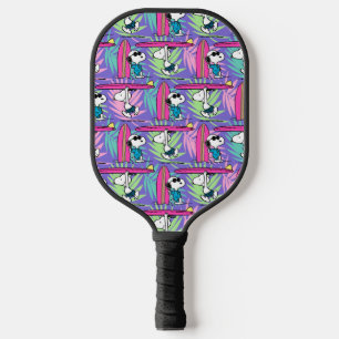 Peanuts Snoopy Purple Surf Pattern Pickleball Paddle
