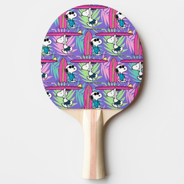 Peanuts | Snoopy Purple Surf Pattern Ping Pong Paddle (Front)