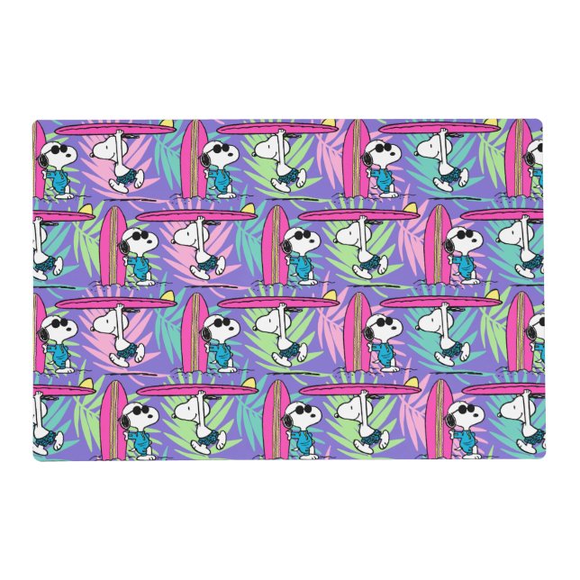 Peanuts | Snoopy Purple Surf Pattern Placemat (Front)