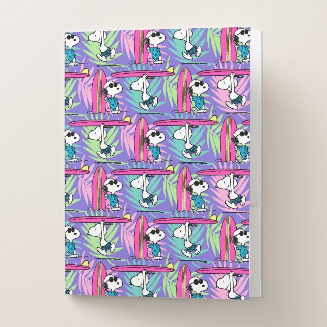 Peanuts | Snoopy Purple Surf Pattern Pocket Folder (Front)