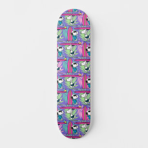 Peanuts Snoopy Purple Surf Pattern Skateboard