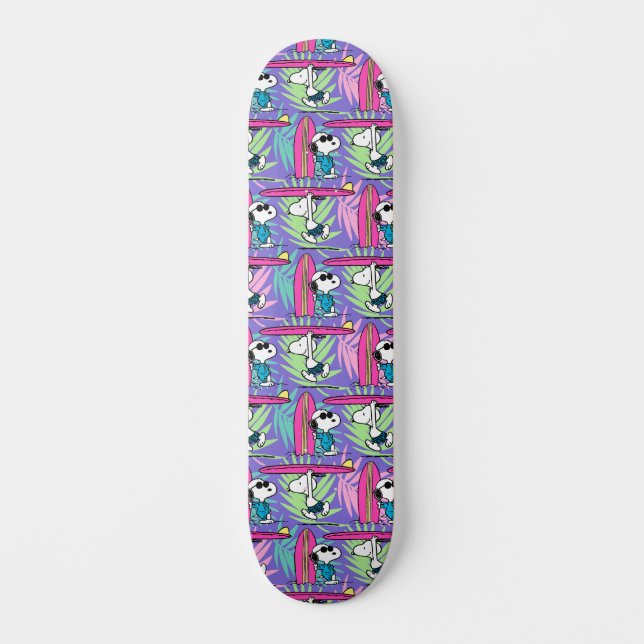 Peanuts | Snoopy Purple Surf Pattern Skateboard (Front)