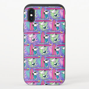 Peanuts   Snoopy Purple Surf Pattern iPhone X Slider Case