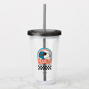Peanuts   Snoopy Racing Club   Add Your Name Acrylic Tumbler