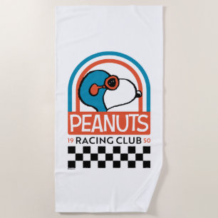 Peanuts Snoopy Racing Club Beach Towel