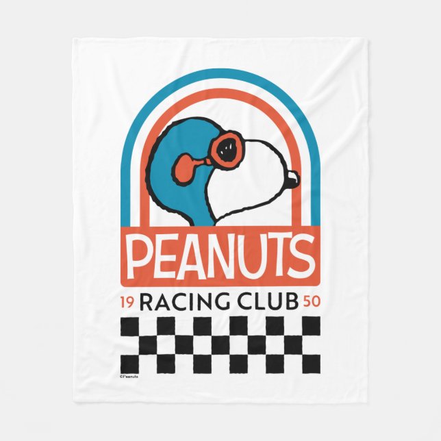 Peanuts | Snoopy Racing Club Fleece Blanket (Front)