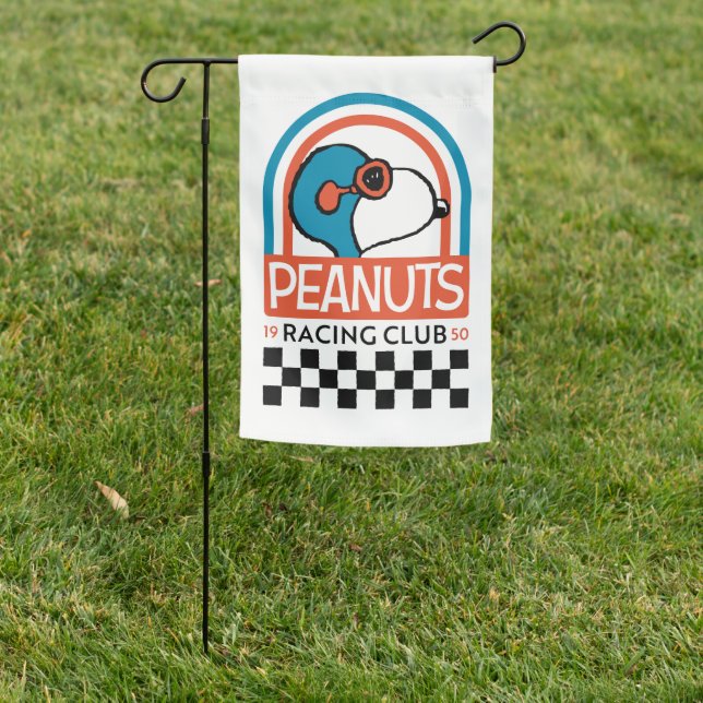 Peanuts | Snoopy Racing Club Garden Flag (In SItu)