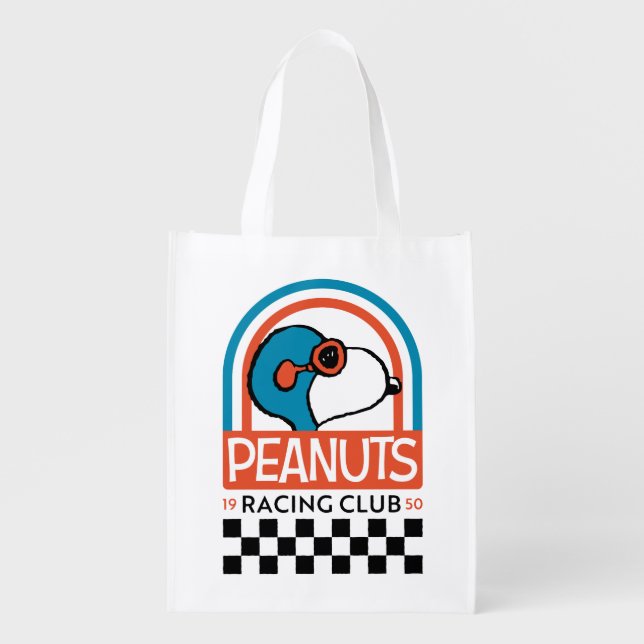 Peanuts | Snoopy Racing Club Grocery Bag (Front)