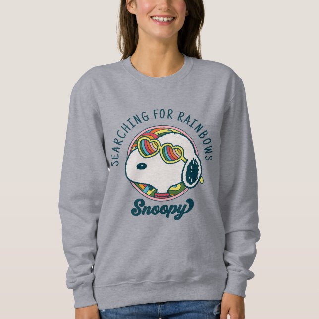 Peanuts | Snoopy Rainbow Heart Sunglasses Sweatshirt (Front)