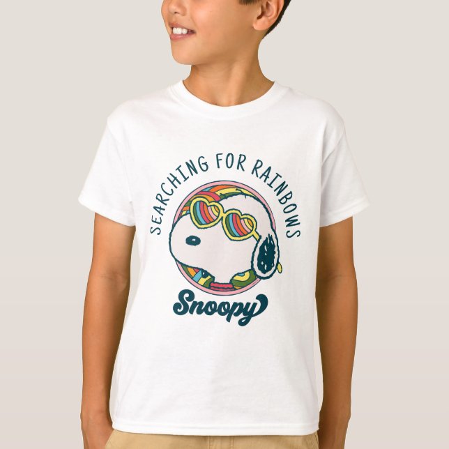 Peanuts | Snoopy Rainbow Heart Sunglasses T-Shirt (Front)