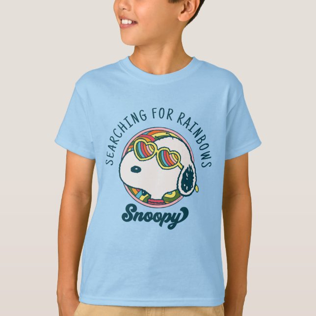 Peanuts | Snoopy Rainbow Heart Sunglasses T-Shirt (Front)