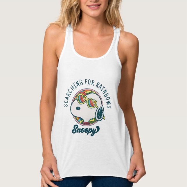 Peanuts | Snoopy Rainbow Heart Sunglasses Tank Top (Front)