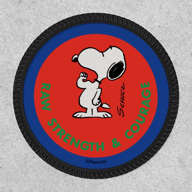 Peanuts | Snoopy Raw Strength & Courage Badge (Front)