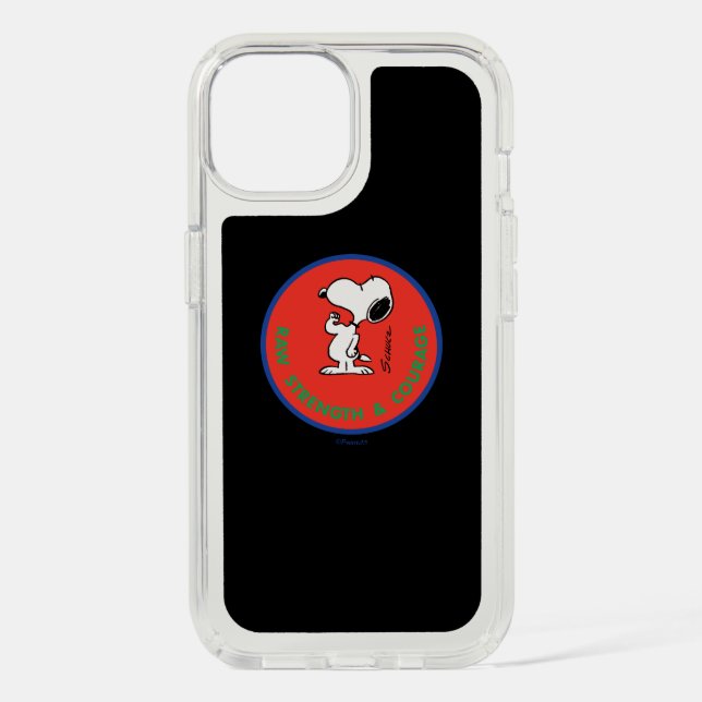 Peanuts | Snoopy Raw Strength & Courage Badge Speck iPhone Case (Front)
