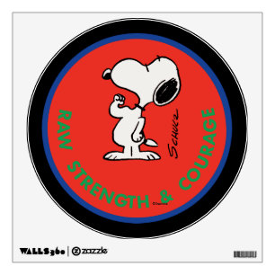 Peanuts   Snoopy Raw Strength & Courage Badge Wall Decal