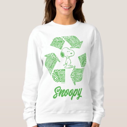 Peanuts  Snoopy Recycle Symbol Sweatshirt