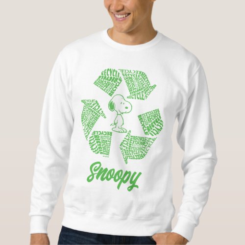 Peanuts  Snoopy Recycle Symbol Sweatshirt