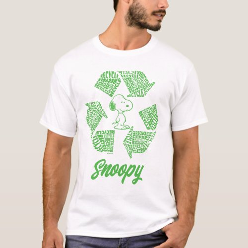 Peanuts  Snoopy Recycle Symbol T_Shirt