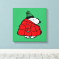 Peanuts | Snoopy Red Puffer Jacket Canvas Print | Zazzle