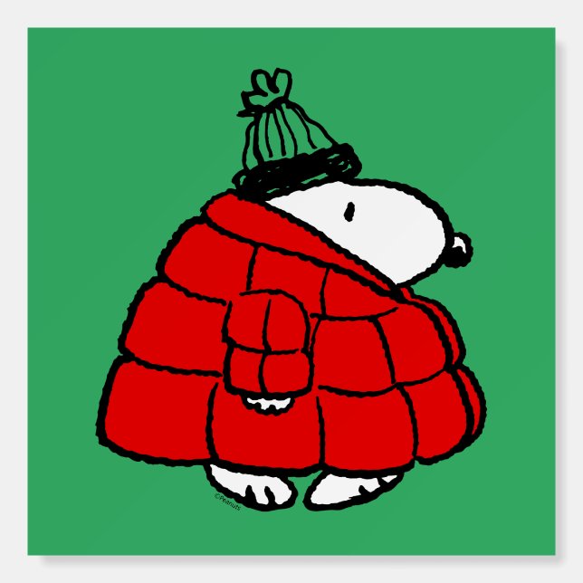 Peanuts | Snoopy Red Puffer Jacket Foam Board (Front)