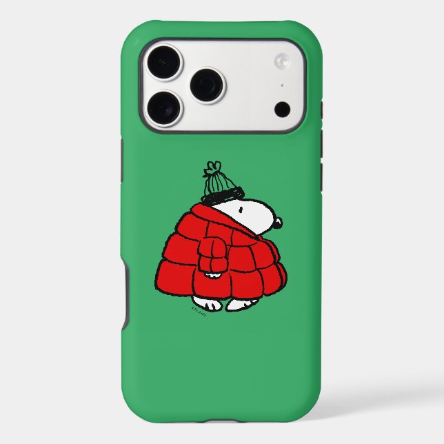 Peanuts | Snoopy Red Puffer Jacket Iphone Case (Back)