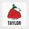 Peanuts | Snoopy Red Puffer Jacket Kids' Labels | Zazzle