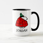 Peanuts | Snoopy Red Puffer Jacket Mug<br><div class="desc">Check out this fun Peanuts design featuring Snoopy in his red puffy winter jacket.</div>