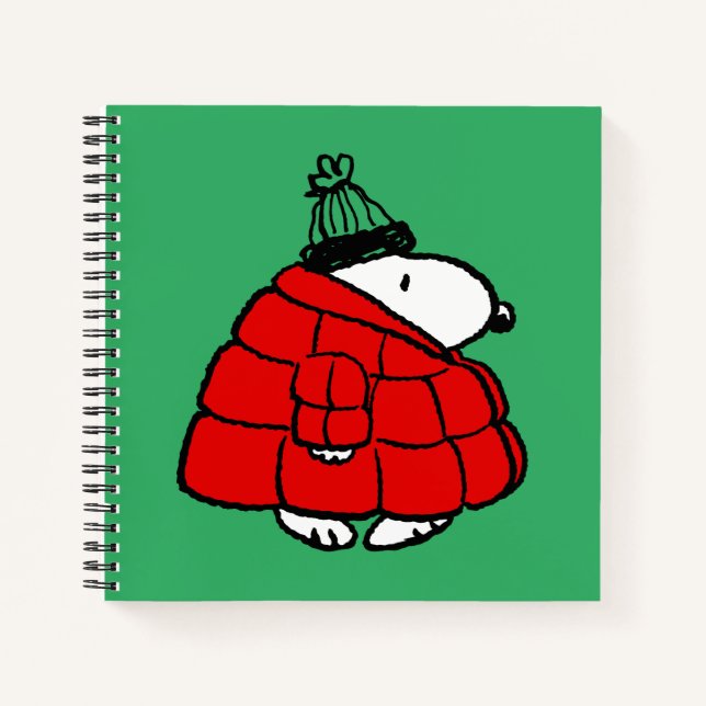 Peanuts | Snoopy Red Puffer Jacket Notebook (Front)