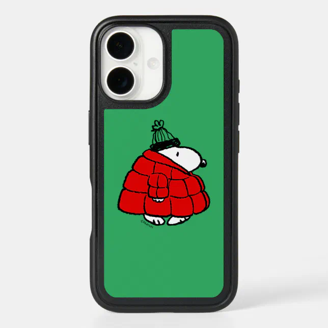 Peanuts | Snoopy Red Puffer Jacket Otterbox iPhone Case | Zazzle