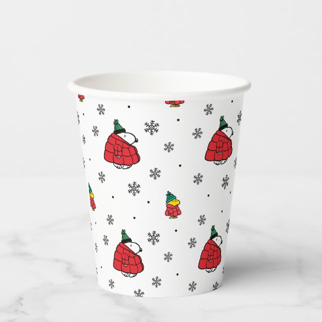 Peanuts | Snoopy Red Puffer Jacket Paper Cups (Front)