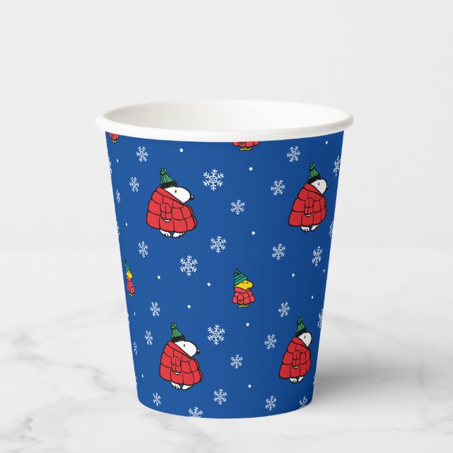 Peanuts | Snoopy Red Puffer Jacket Paper Cups (Front)