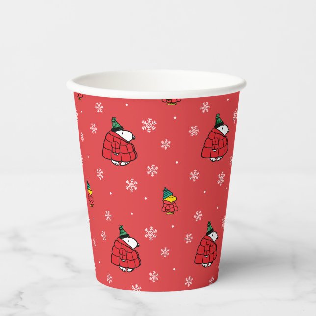 Peanuts | Snoopy Red Puffer Jacket Paper Cups (Front)