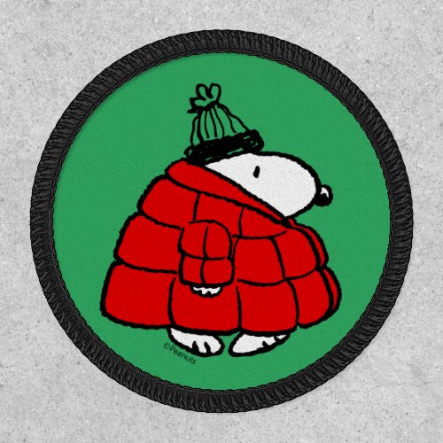 Peanuts  Snoopy Red Puffer Jacket Patch