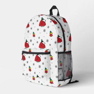 Peanuts Snoopy Red Puffer Jacket Printed Backpack