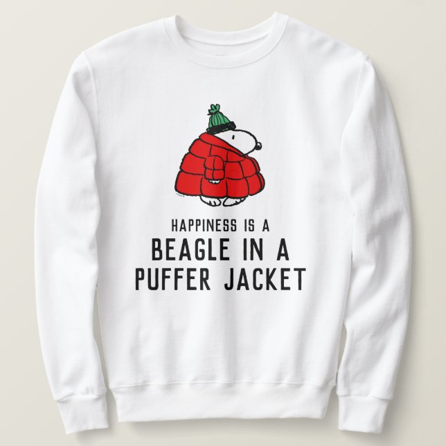 Peanuts | Snoopy Red Puffer Jacket Sweatshirt (Design Front)