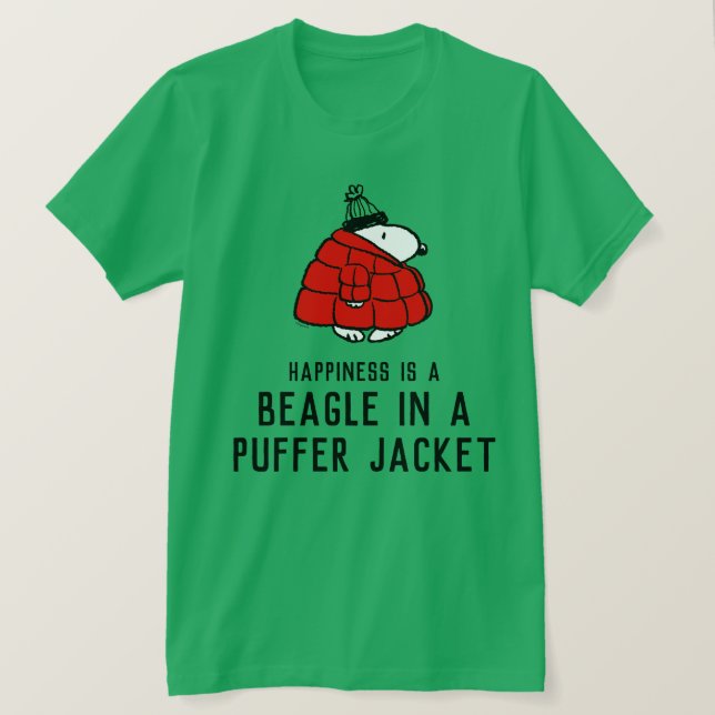 Peanuts | Snoopy Red Puffer Jacket T-Shirt (Design Front)