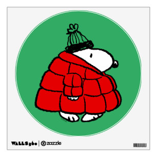 Peanuts   Snoopy Red Puffer Jacket Wall Decal