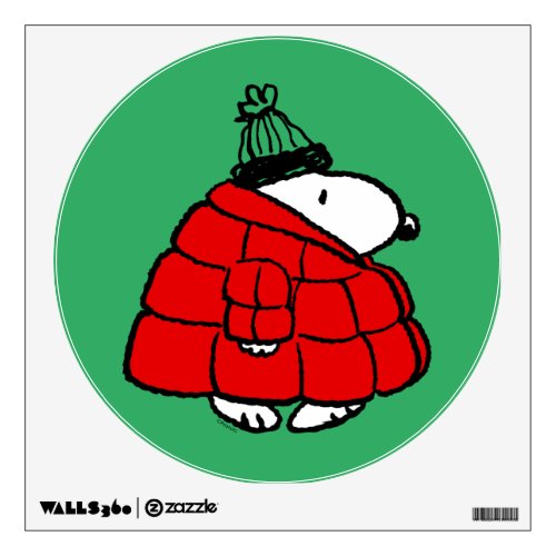 Peanuts  Snoopy Red Puffer Jacket Wall Decal