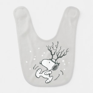 Peanuts Snoopy Reindeer Baby Bib