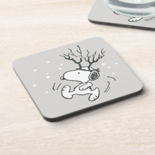Peanuts Snoopy Reindeer Beverage Coaster