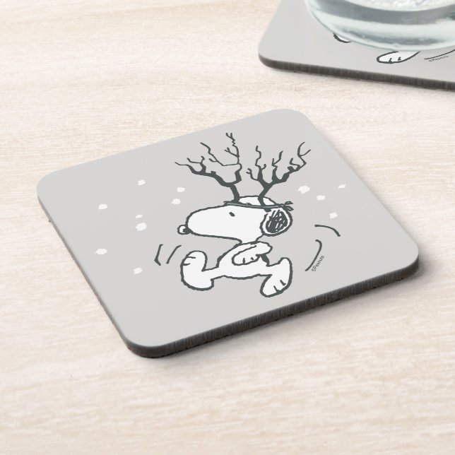 Peanuts | Snoopy Reindeer Beverage Coaster (Left Side)