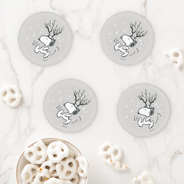 Peanuts | Snoopy Reindeer Coaster Set (In Situ)