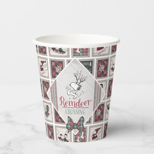 Peanuts  Snoopy Reindeer Crossing Paper Cups